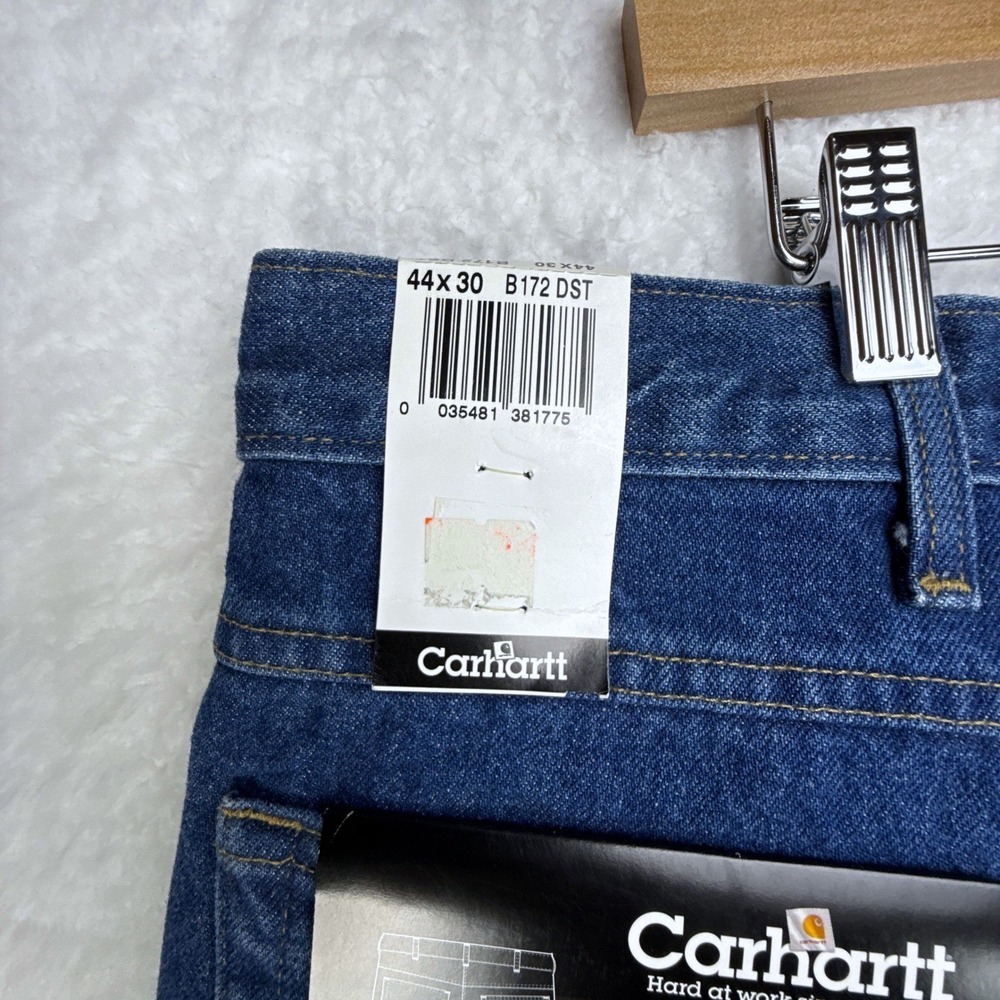 Carhartt Relaxed Fit Straight Leg Flannel Lined Jeans Mens 44X30 B172 DST NWT